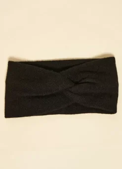 Bandeau Cache Oreilles, 100% Cachemire Noir Bruce Sud Express