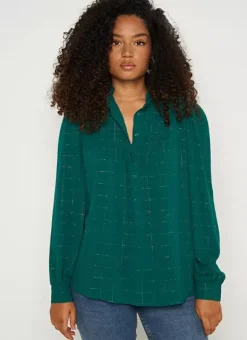 Blouse A Col Monte Avec Volant Bouteille Blouisa Sud Express