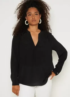 Blouse En 100% Soie Noir Tyrah Sud Express