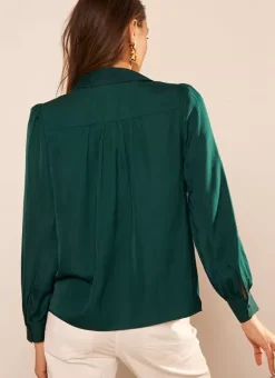 Blouse Satine A Col Tunisien Bouteille Teddy Sud Express