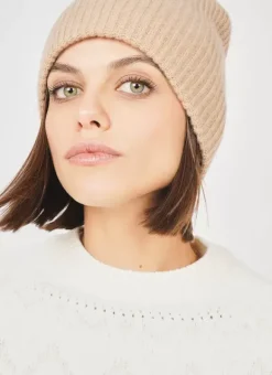 Bonnet 100% Cachemire Camel Bibou Sud Express