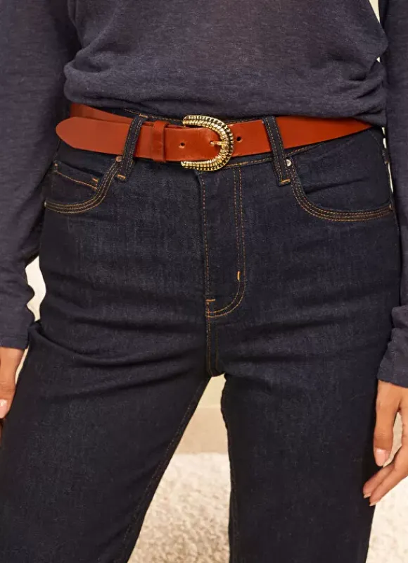 Ceinture En Cuir Camel Cedra Sud Express