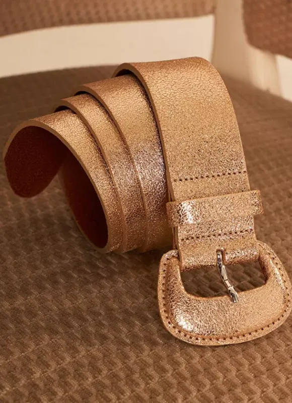 Ceinture En Cuir Gold Cindy Sud Express
