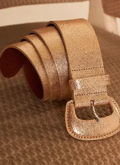 Ceinture En Cuir Gold Cindy Sud Express