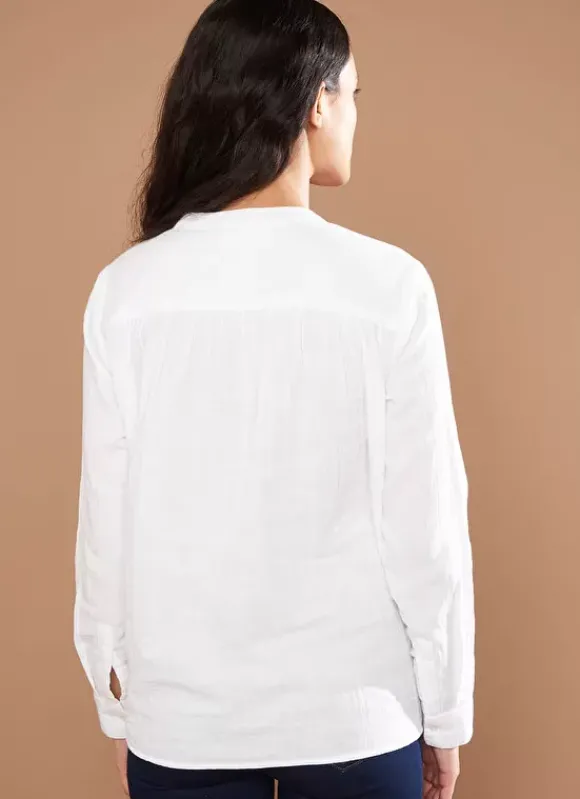 Chemise A Col Rond Blanc Cameline Sud Express