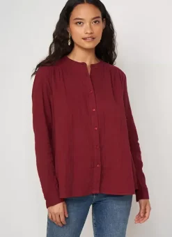 Chemise A Col Rond Bordeaux Cameline Sud Express