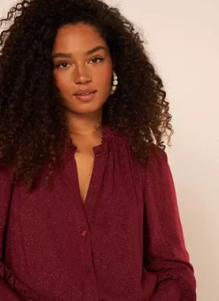 Chemise A Col Tunisien Bordeaux Cariba Sud Express
