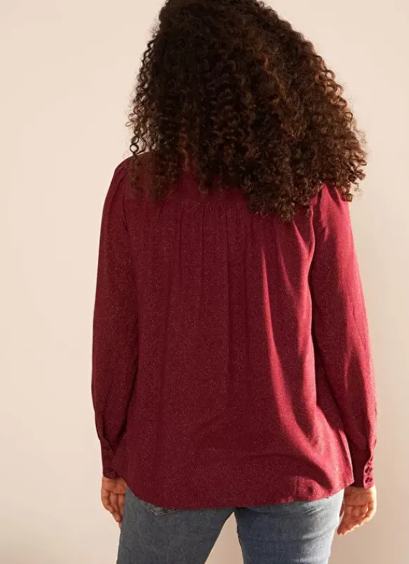 Chemise A Col Tunisien Bordeaux Cariba Sud Express