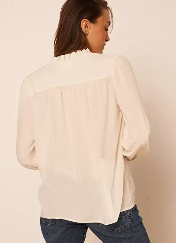 Chemise A Col Tunisien Ecru Cariba Sud Express