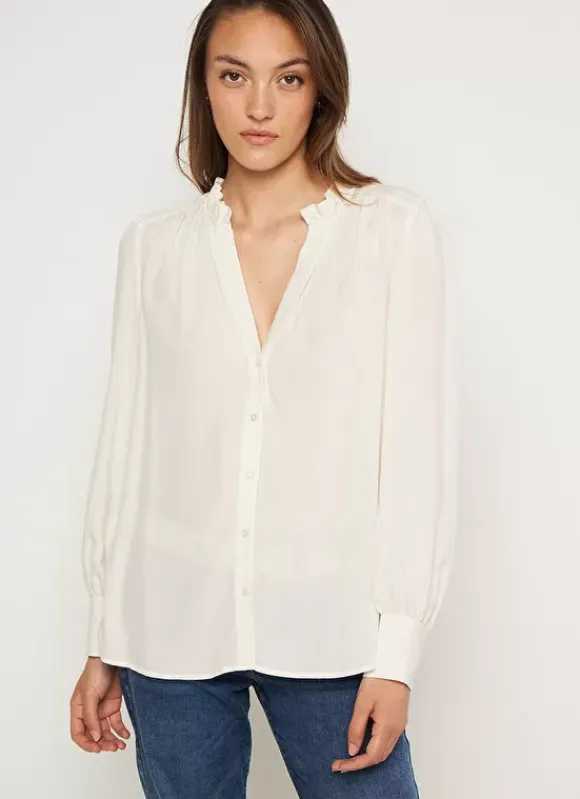 Chemise A Col Tunisien Ecru Cariba Sud Express