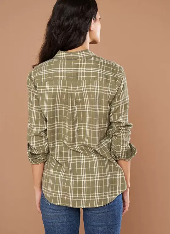 Chemise A Manches Longues Kaki Casali Sud Express