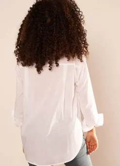 Chemise Ample En Popeline De Coton Blanc Cascade Sud Express