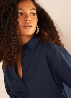 Chemise Ample En Popeline De Coton Bleu Cascade Sud Express