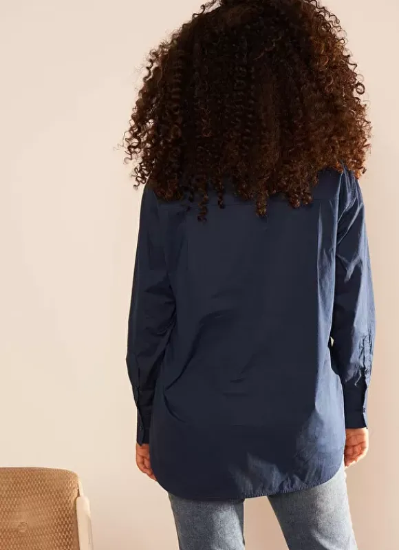 Chemise Ample En Popeline De Coton Bleu Cascade Sud Express