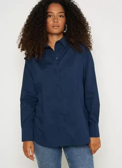 Chemise Ample En Popeline De Coton Bleu Cascade Sud Express