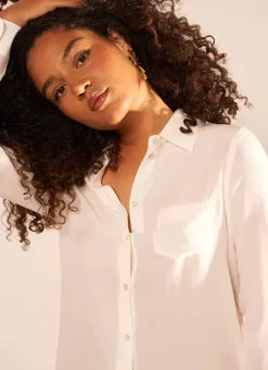 Chemise En Soie A Manches Longues Ecru Cyrah Sud Express