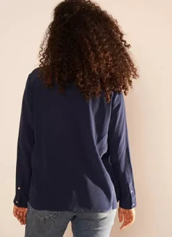 Chemise En Soie Bleu Tibla Sud Express