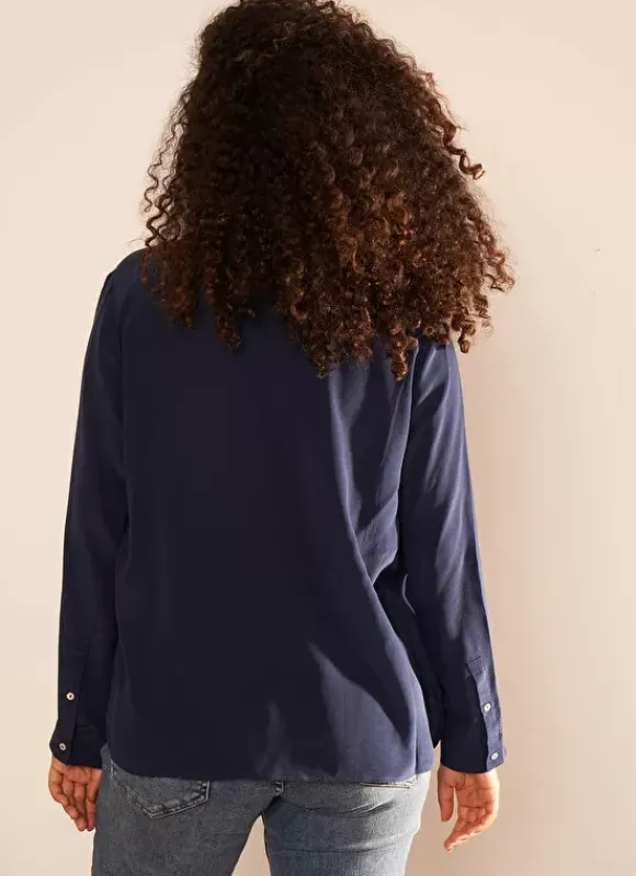 Chemise En Soie Bleu Tibla Sud Express