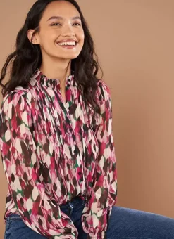 Chemise Impirmee A Manches Longues Framboise Cebby Sud Express
