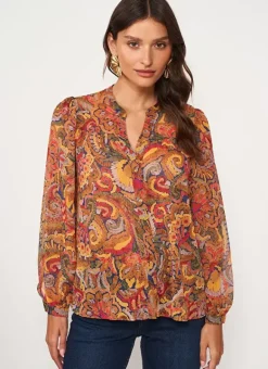 Chemise Imprimee Brique Cagathe Sud Express