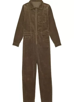 Combi Pantalon En Velours Cotele A Manches Longues Kaki Clairy Sud Express