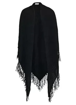 Echarpe A Franges Noir Emmy Sud Express