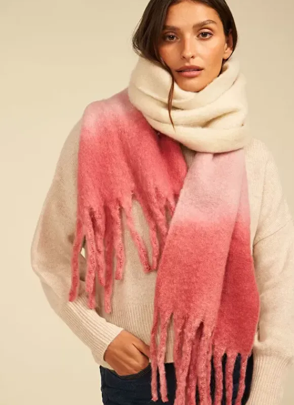 Echarpe Effet Tie And Dye Framboise Edona Sud Express