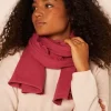 Echarpe En Maille Douce Vieux Rose Eleonore Sud Express