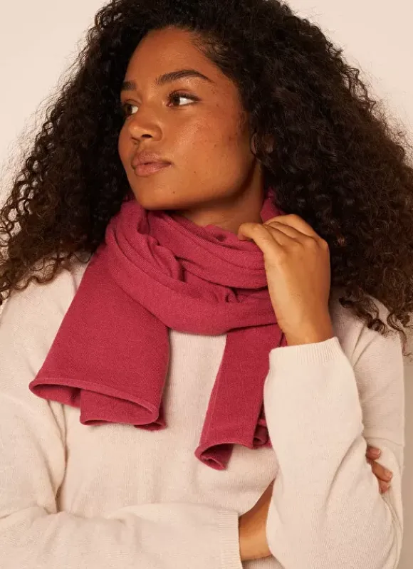 Echarpe En Maille Douce Vieux Rose Eleonore Sud Express