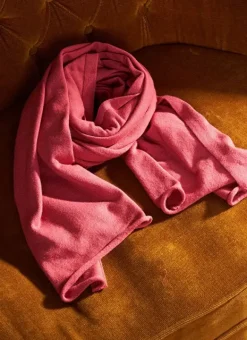 Echarpe En Maille Douce Vieux Rose Eleonore Sud Express