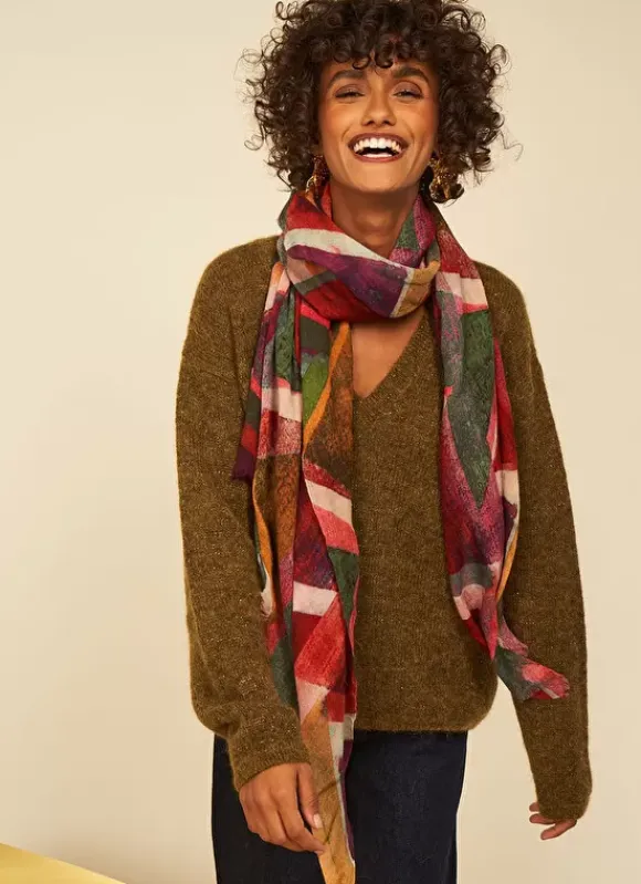 Foulard Imprime Corail Eddi Sud Express