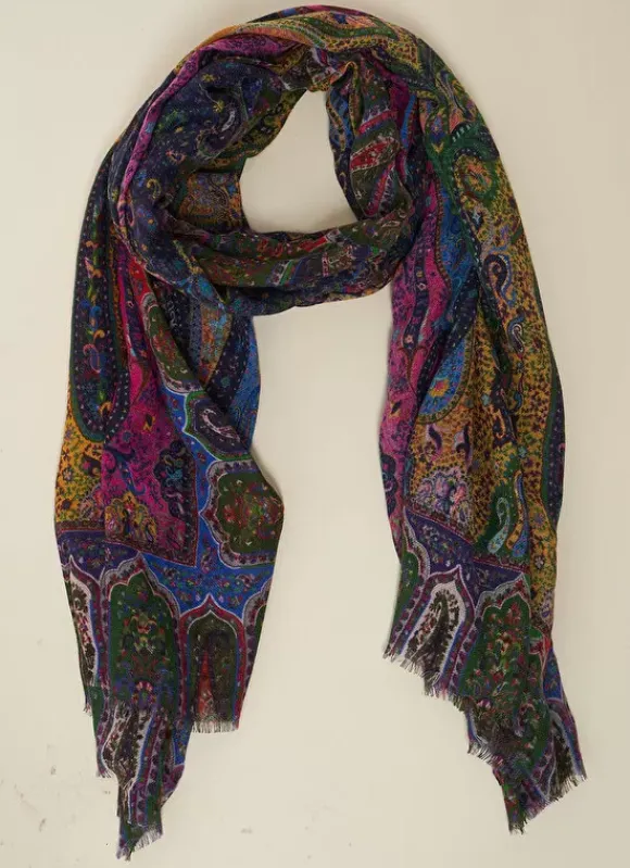 Foulard Imprime Framboise Eliez Sud Express