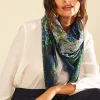Foulard Imprime Indigo Elinka Sud Express