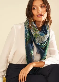 Foulard Imprime Indigo Elinka Sud Express
