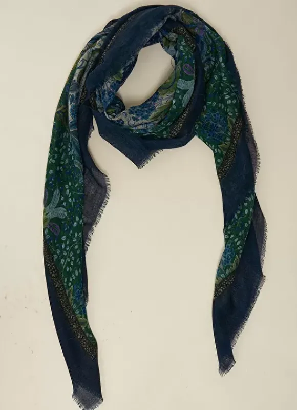 Foulard Imprime Indigo Elinka Sud Express