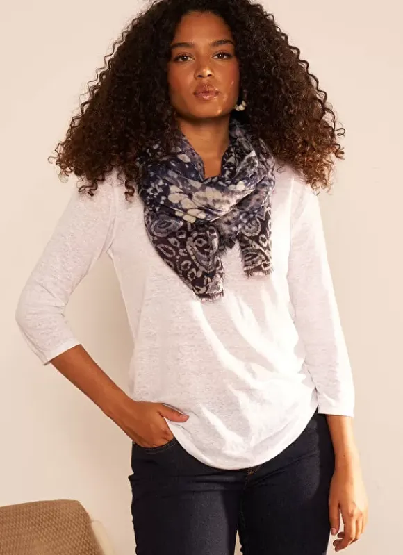 Foulard Imprime Marine Edel Sud Express