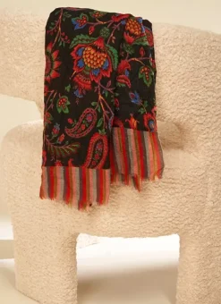 Foulard Imprime Noir Elsy Sud Express