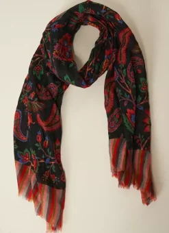 Foulard Imprime Noir Elsy Sud Express
