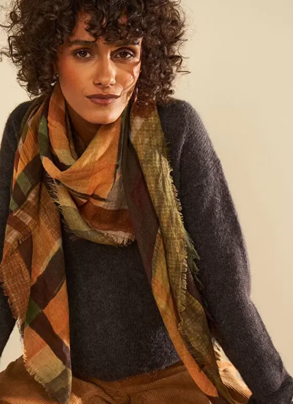 Foulard Imprime Ocre Elio Sud Express