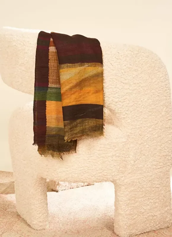 Foulard Imprime Ocre Elio Sud Express
