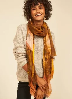 Foulard Imprime Ocre Elioth Sud Express