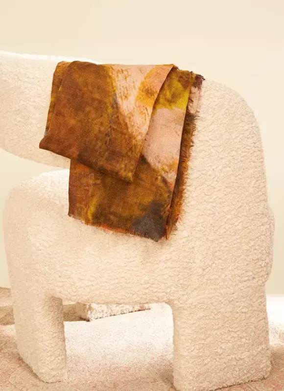 Foulard Imprime Ocre Elioth Sud Express
