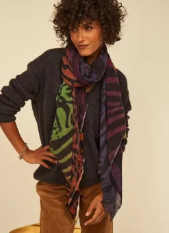 Foulard Imprime Violet Eimy Sud Express