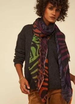 Foulard Imprime Violet Eimy Sud Express