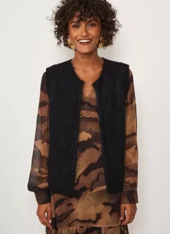 Gilet Court Ouvert En Mohair Noir Gotanay Sud Express