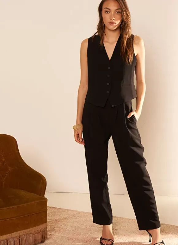 Gilet De Costume Noir Gilota Sud Express