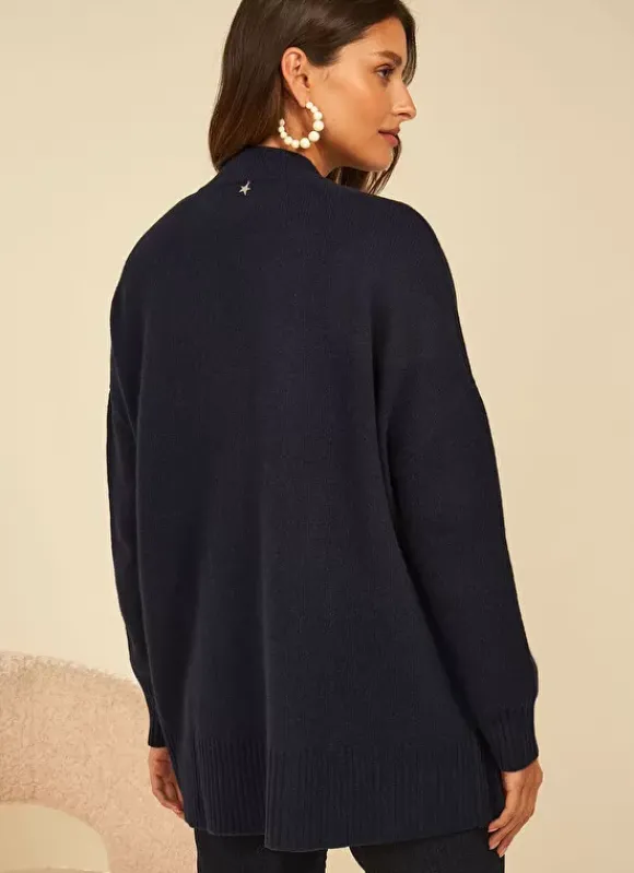 Gilet Mi-Long Ouvert Avec Poches Plaquees Marine Geric Sud Express