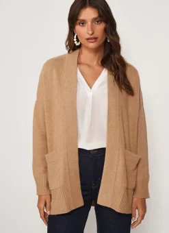 Gilet Mi-Long Ouvert Avec Poches Plaquees Camel Geric Sud Express
