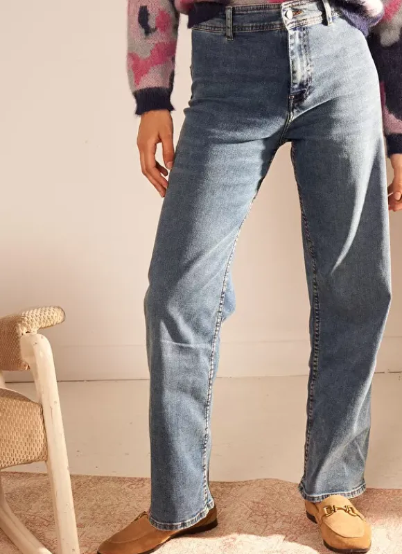 Jean A La Coupe Flare Medium Stone Clara Sud Express