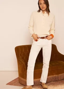 Jean Boyfriend A Cinq Poches Ecru Ben Sud Express